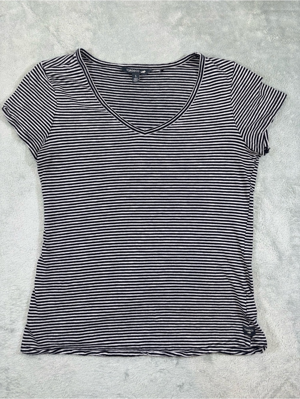 Toad and co striped tshirt size small